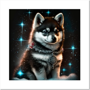 Shimmery Pomsky Posters and Art